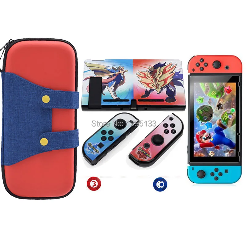 M Storage Bag for Nintend Switch Console Tempered Glass Screen Protector for Nintendoswitch Joystick Grip Caps for Nitendo Joy-Con - Цвет: M