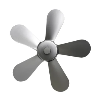 

5 Blades Winter Energy-Saving Low Noise Aluminum Living Room Household Wood Stove Heat Powered Modern Fireplace Fan Efficient