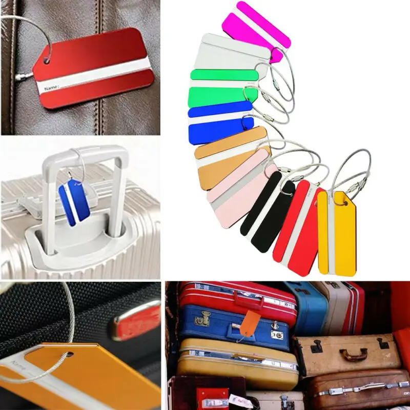 

Luggage Tag Travel Suitcase Bag Id Tags Address Label Baggage Card Holder Dog ID Tags Square Pet Accessories