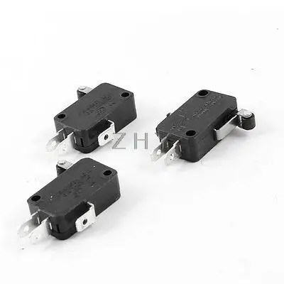 3 шт. AC 15A 250V 6A 125V SPDT 3 булавки роликовый рычаг с петлей лимит микро переключатель