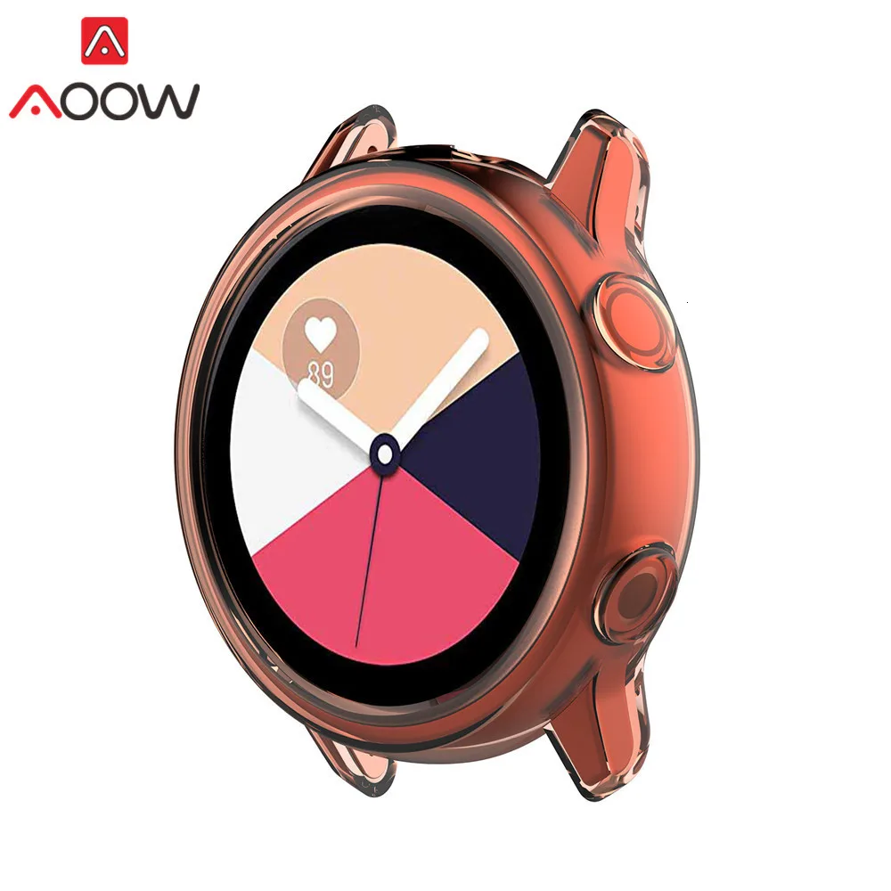 Ультратонкий прозрачный защитный чехол из ТПУ для samsung Galaxy Watch Active SM-R500, мягкий защитный чехол, защитная рамка