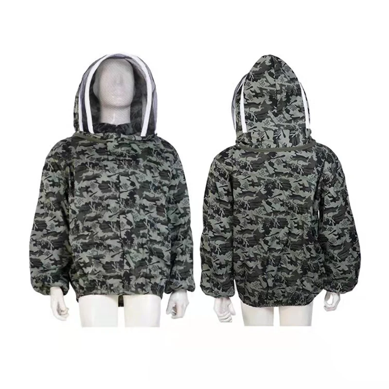 Beekeeping Suit Foldable Beekeeping Protective Veil Jacket Double Zippered Bee Beekeeper Suit Hat Equipment