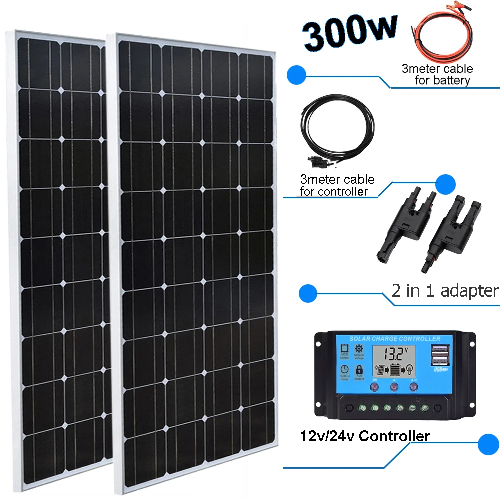 laca Solar Fotovoltaico OK 300W Monocristalino adecuado para instalaciones en Casa Baita Camper Caravan 
