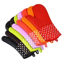 Практичные силиконовые изоляционные перчатки нескользящие для микроволновки профессиональные утолщенные рукавицы для выпечки Кухонные домашние прихватки