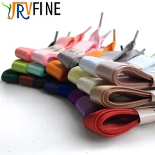 YJRVFINE/брендовые шнурки с лентой; женская свадебная обувь; кружевные шелковые кроссовки со шнуровкой; цветные обувные шнурки для шнуровки; 1 пара;