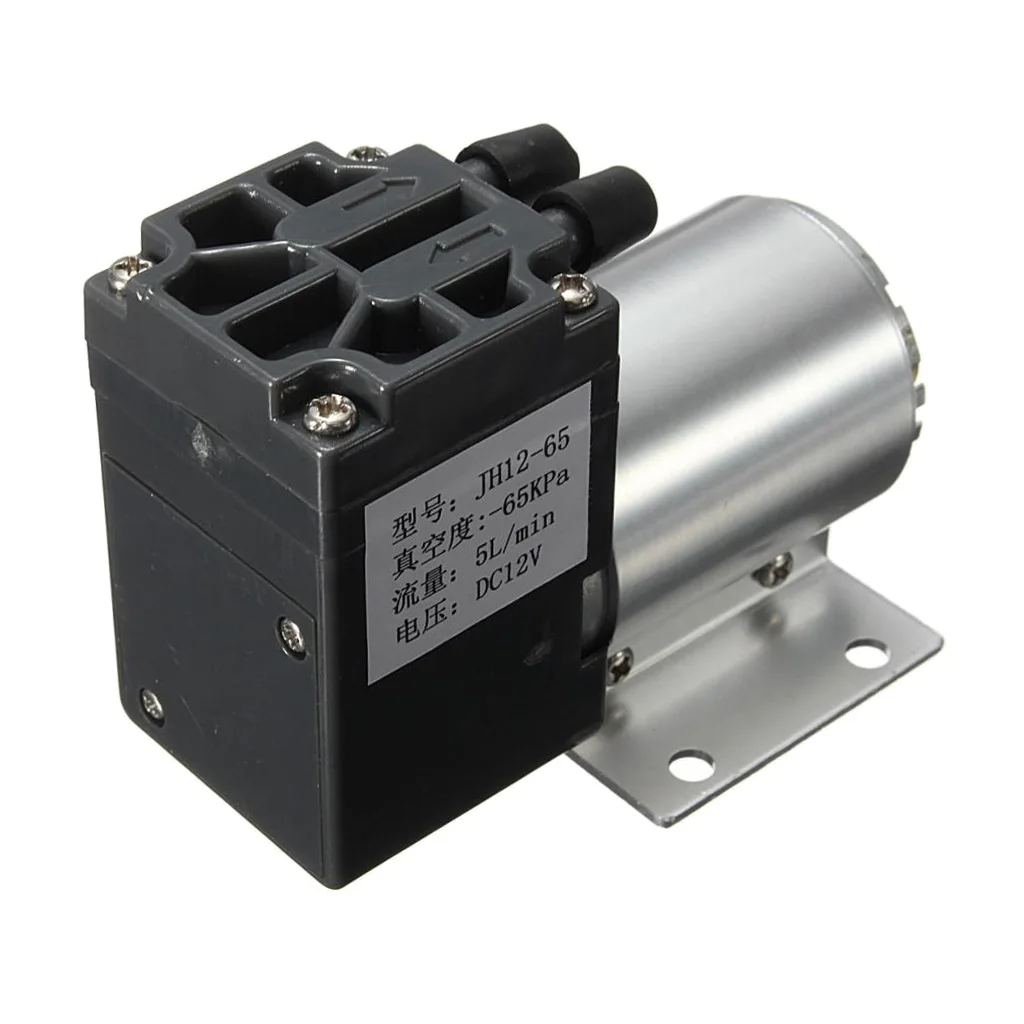Iron DC 12V Miniature Vacuum Pump Suction Pump 5L/min 120kpa With Holder Accs Iron DC 12V Miniature Vacuum Pump Suction Pump 5L/min 120kpa With Holder Accs