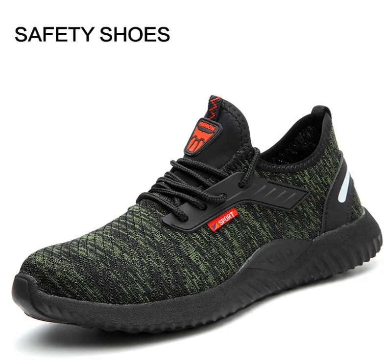safety shoes 19 дропшиппинг, небьющиеся рыбацкие туфли, мужские и женские сапоги со стальным носком, прокалываемые кроссовки, дышащая Рабочая обувь - Цвет: safety shoes