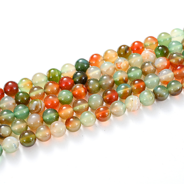 Stone Beads Green Agates Tiger Eye Aventurine Jades Amazonite Bead for Jewelry Making DIY Bracelet Necklace Accessories
