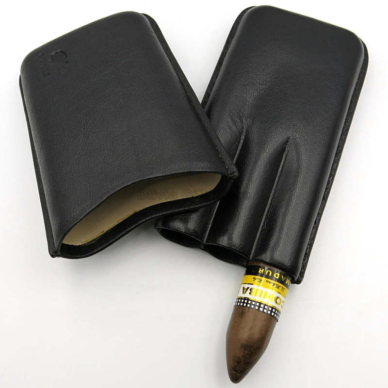 COHIBA чехол из натуральной кожи для сигар, для улицы, Humidor, для путешествий, карманная коробка для сигар, с подарочной коробкой, портативный, для хранения табака, инструмент для курения