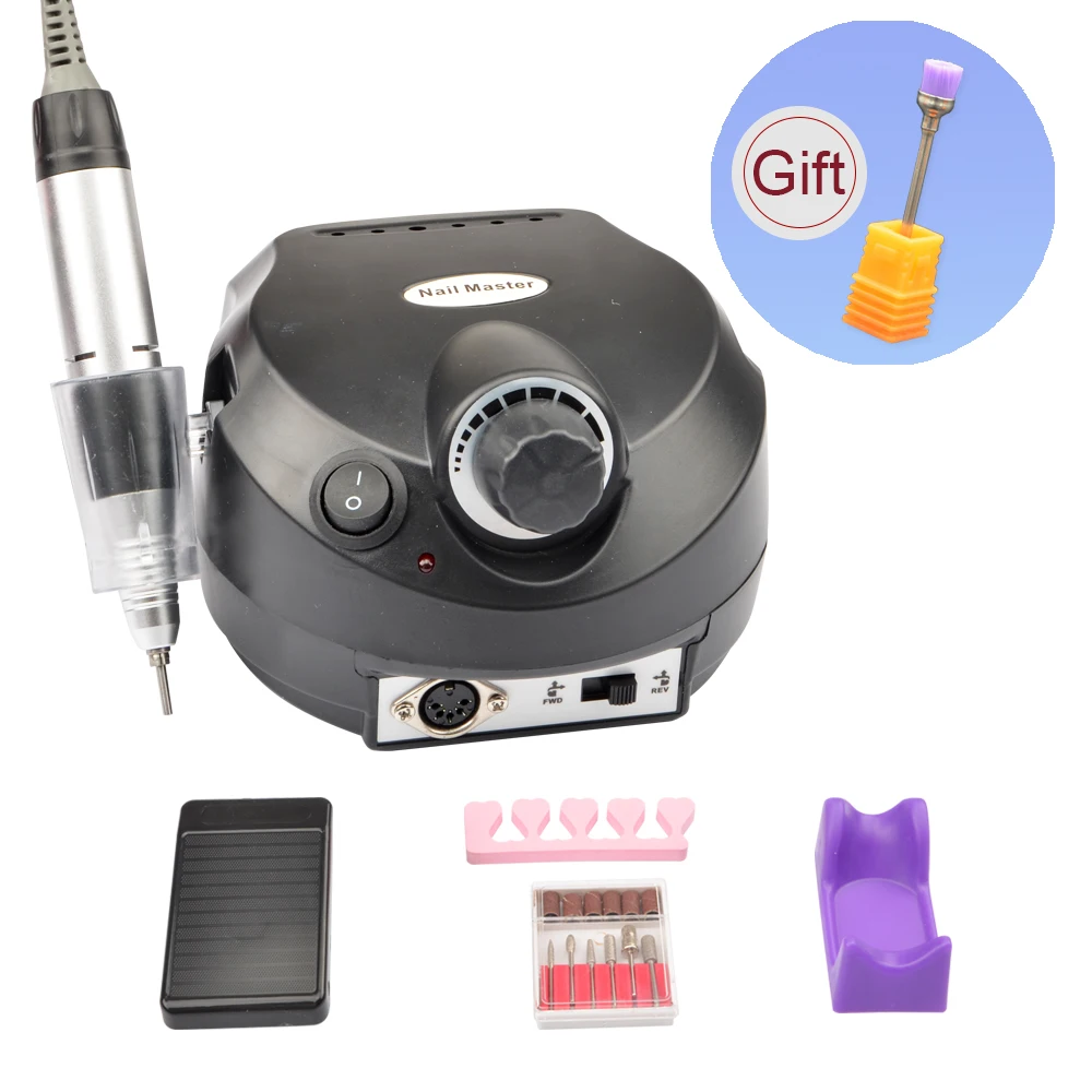 35000RPM Professional Nail Drill File Machine Set With Nail Drill Bits Electric Manicure Pedicure Machine Nail Art Tools