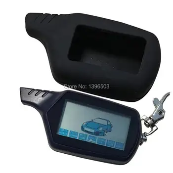 

2-way B6 LCD Remote Control Keychain + Silicone Key Case for Russian Version Car Security Two Way Car Alarm System Starline B6