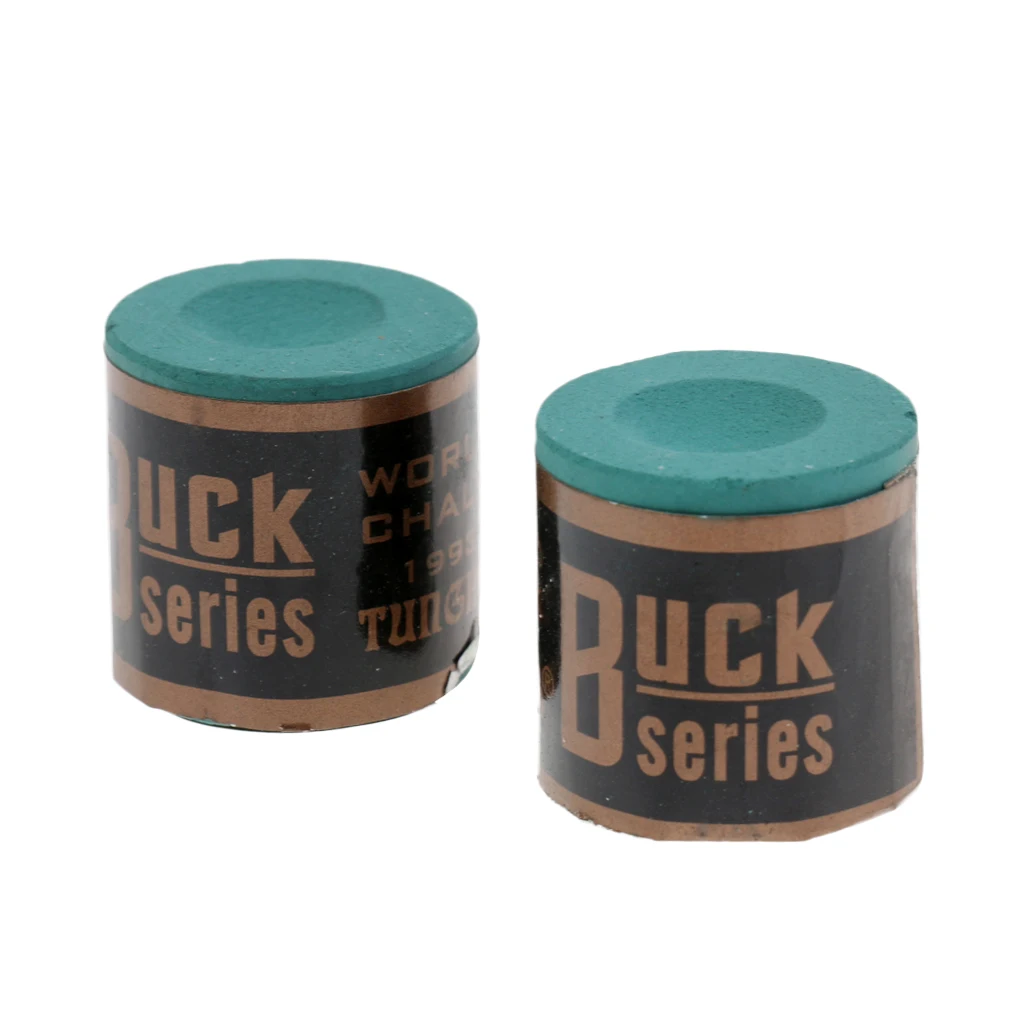 High Quality Snooker Pool Cue Tip Table Billiard Chalks Accessory 1 Box of 2 Blocks