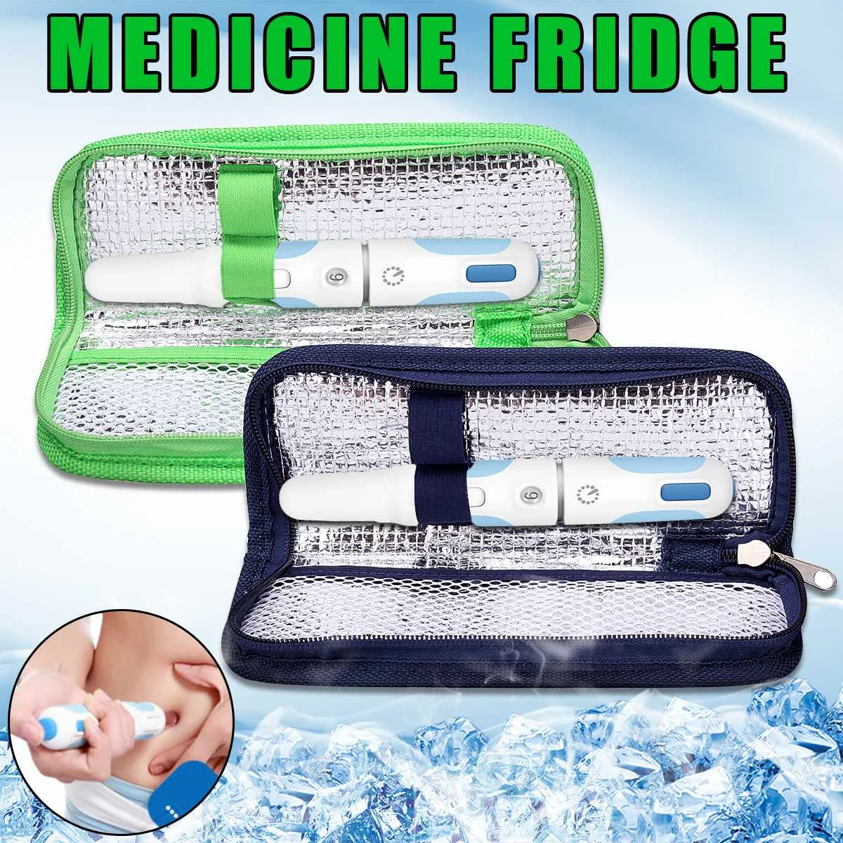 

NEW Portable Insulin Cooler Bag Medical Diabetic Insulin Travel Case Cooler Pill Box Bolsa Termica Aluminum Foil Ice Bag NEW