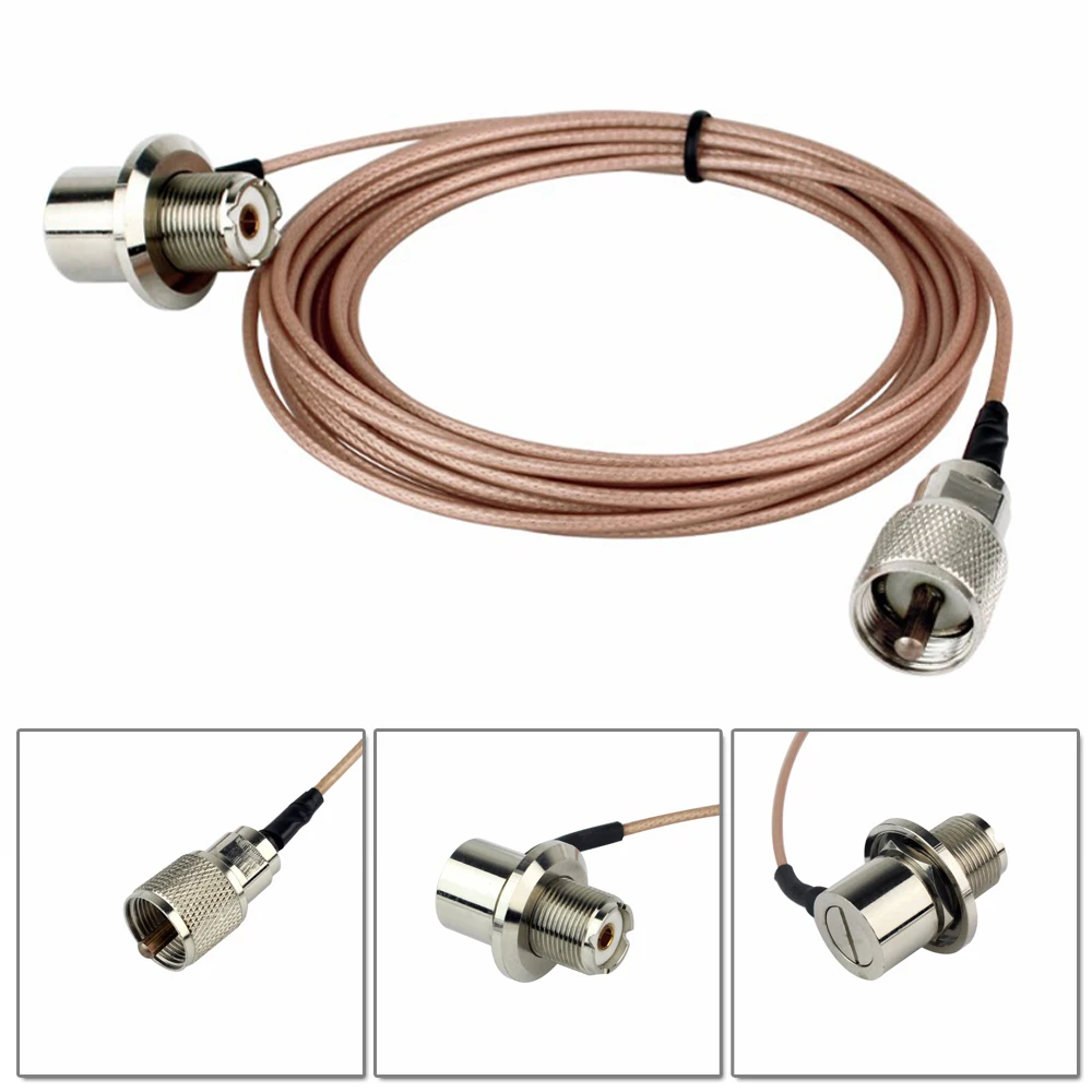 

5 meters Antenna Coaxial Cable Cable Replacement Accessories Car Auto Connector