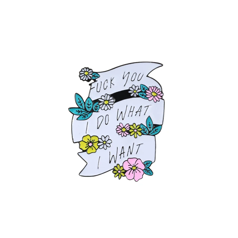 i do want Cartoon Cat Brooch Enamel Pin Pencil Book Letter Metal Brooches Badge for Women Men Friends Lapel Pin shirt bag Jewelry Gifts - Окраска металла: i do want