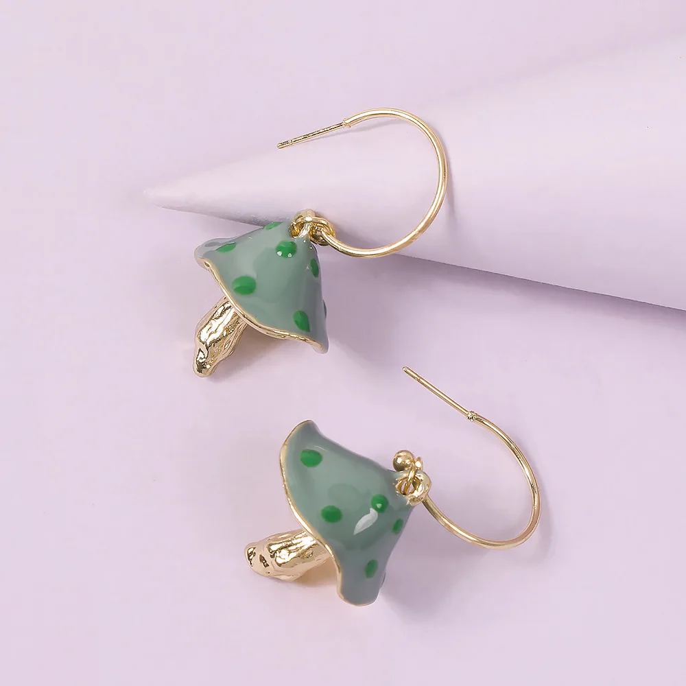 Cute Earrings For Women Korean Mushroom Dangle Earrings Trendy