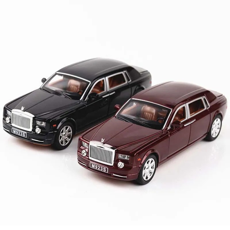 1:24 игрушечный автомобиль Rolls Royce Phantom Металлический Игрушечный Автомобиль брелок