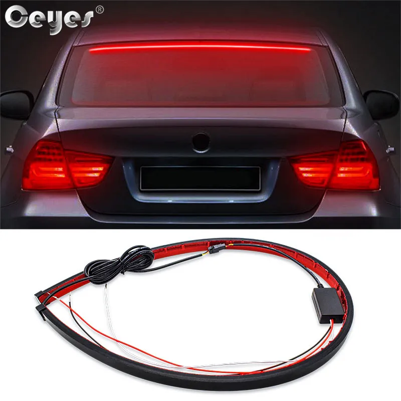 

Ceyes Car Styling Brake Lamp Strip Brake Universal LED High Mount Stop Rear Tail Warning Light Waterproof Auto Accessories 90cm