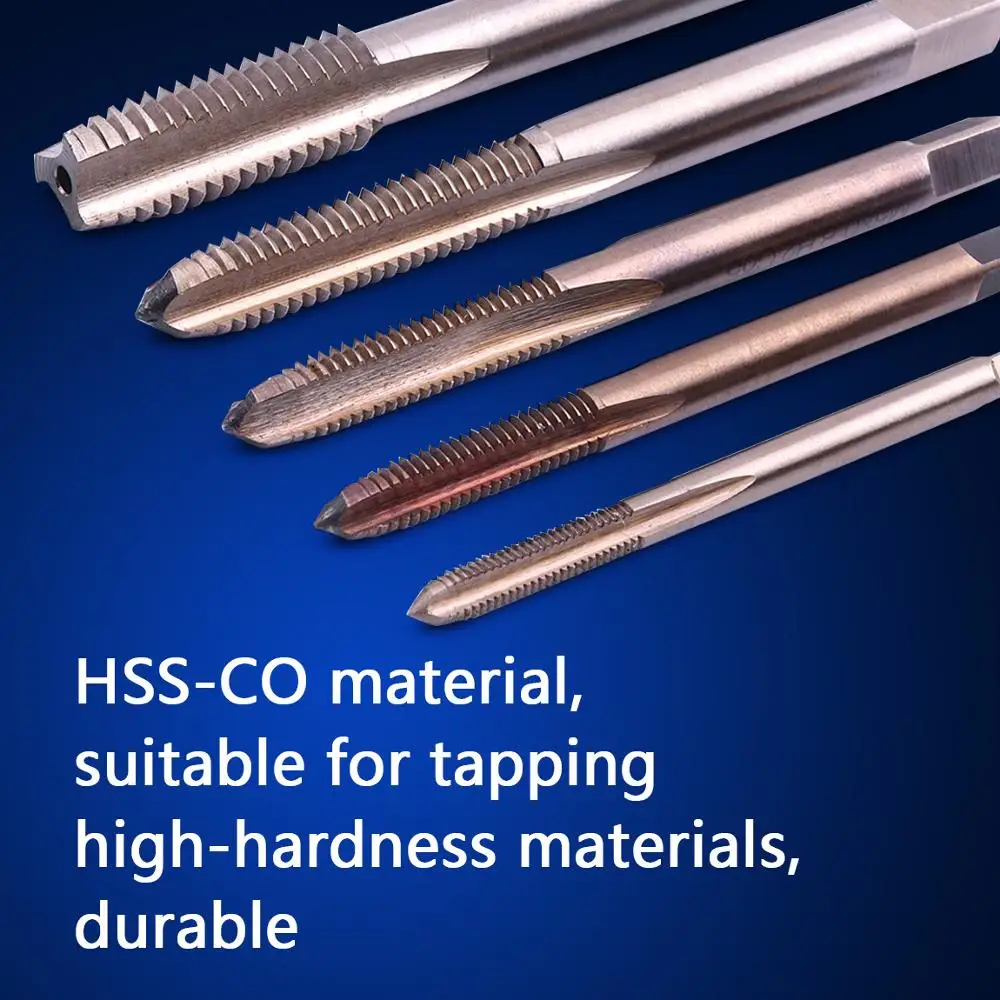 

Professional tap M3,M4,M5,M6,M8 HSS -CO wear resistant high hardness tap for metal