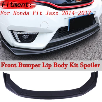 

A Set Car Front Bumper Lip Body Kit Diffuser Deflector Spoiler Splitter Lip Guard For Honda For Fit 2014 2015 2016 2017