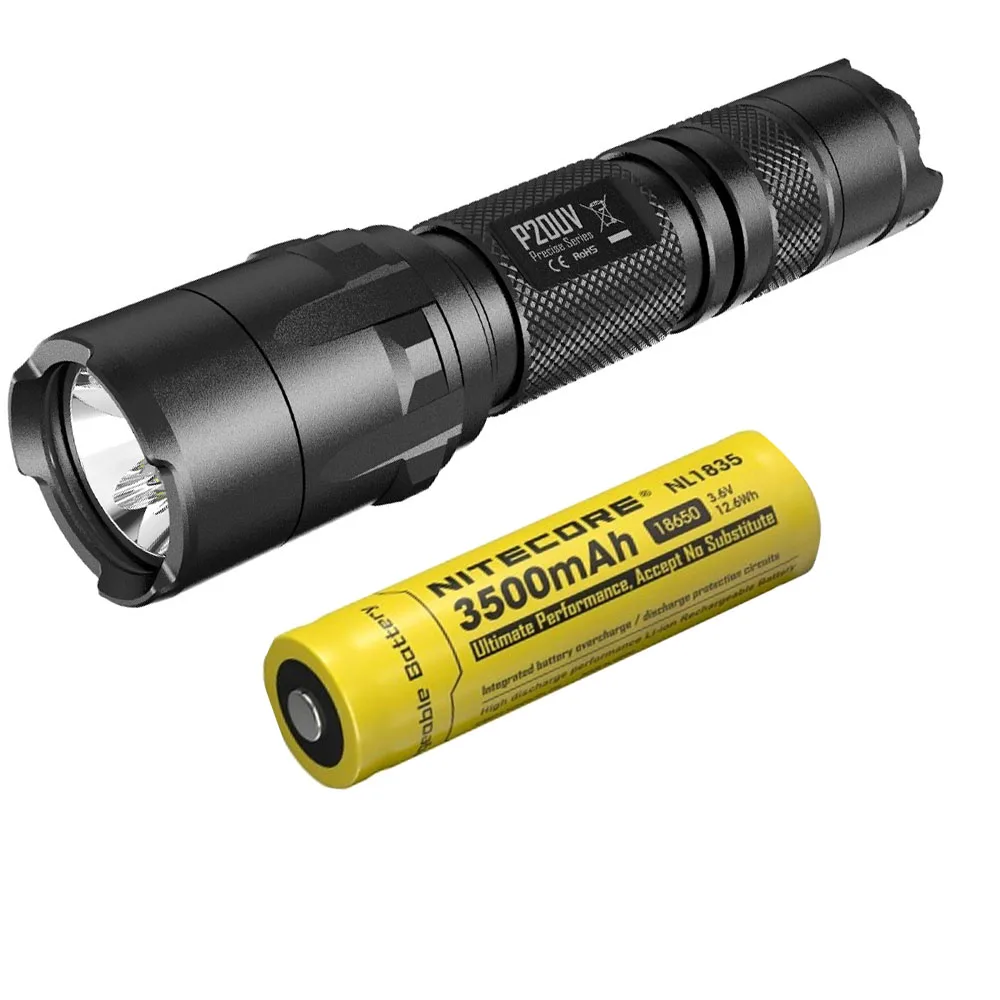 NITECORE P20UV 800LM U2 5x светодиодный фонарик с ультрафиолетовым излучением, военный уличный фонарь для кемпинга, портативный фонарь - Испускаемый цвет: P20UV NL1835