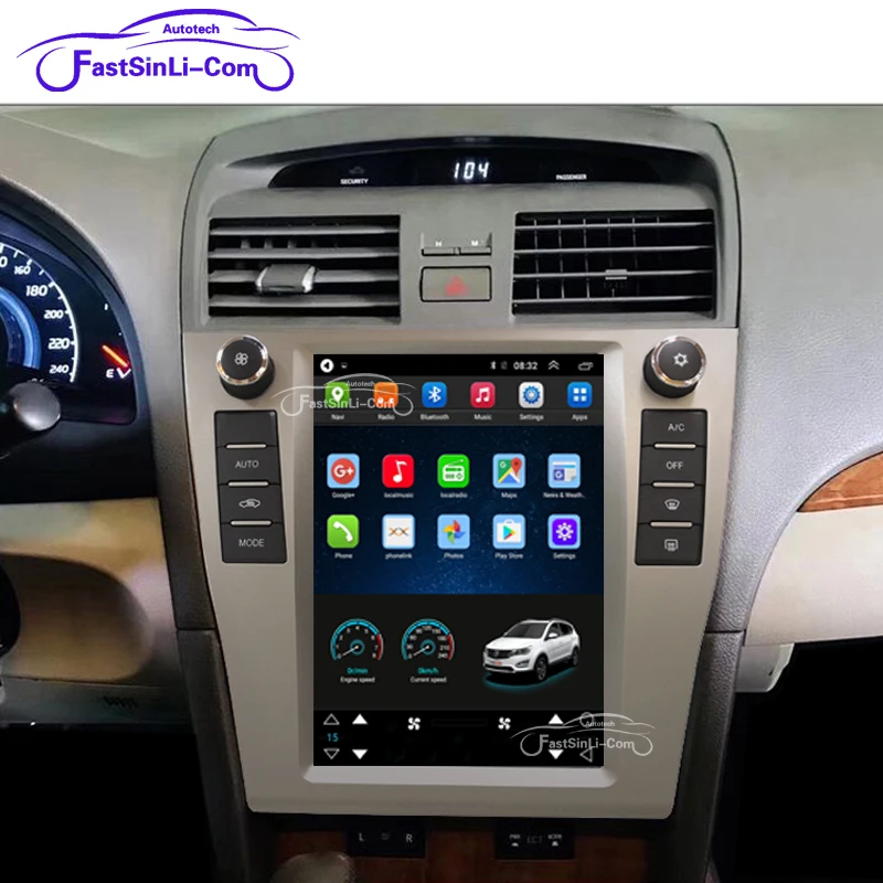 Автомобильный плеер в стиле Tesla Android для Toyota Camry 2006 2011 четырехъядерный процессор GPS