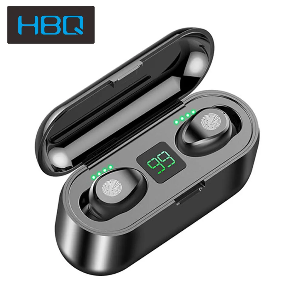 Спортивные наушники F9 беспроводные Bluetooth игровая гарнитура настоящие