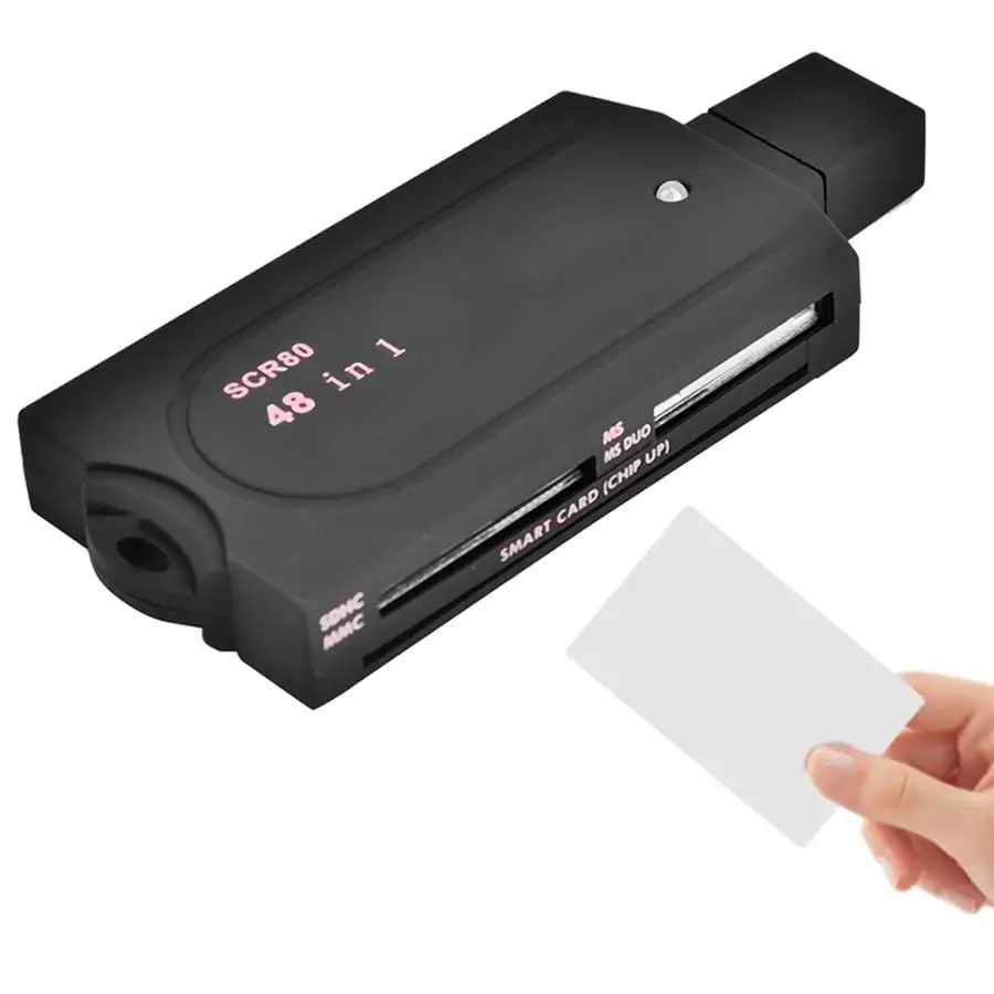 SCR80 USB считыватель смарт-карт карта памяти и ID-карт считыватель смарт-карт