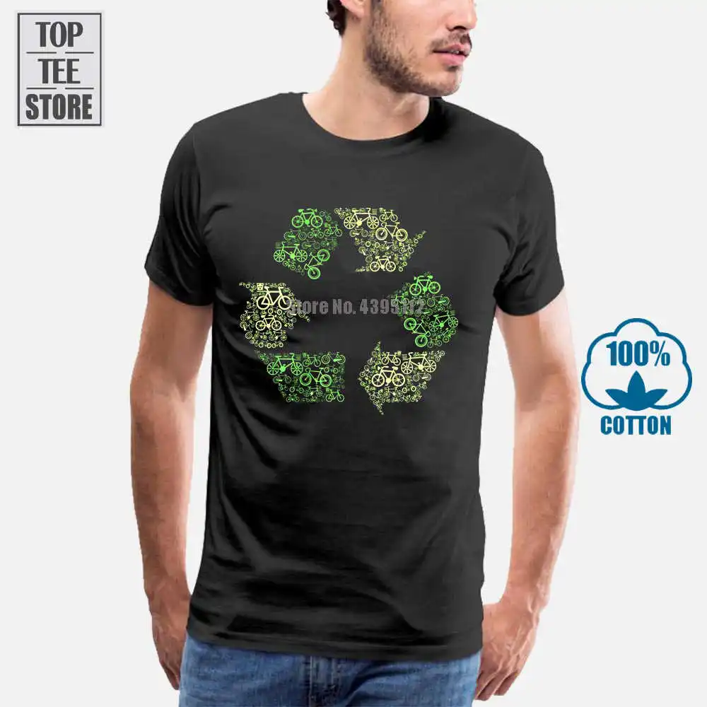 Рециркуляция логотипа футболка Топ Bikeer Экология окружающей среды Wwf Greenpeace