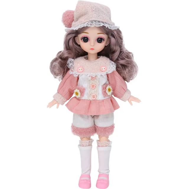BJD Doll 1/6 Ball Jointed Fashion Full Set Up With Beautiful Clothes Soft Wig Vinyl Head Female Body For Girl Gift ChildrenToys 6