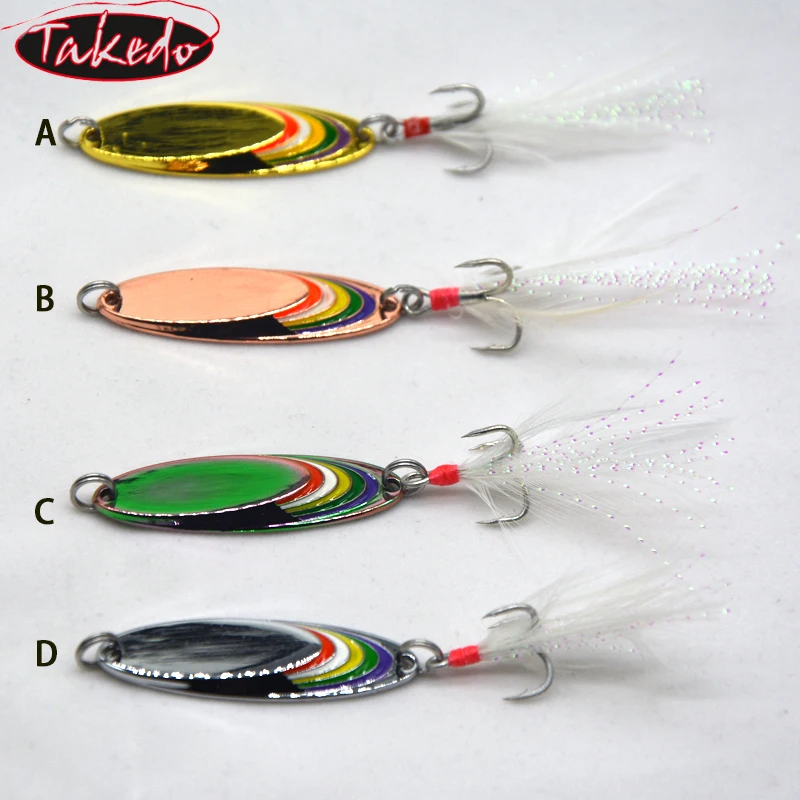 TAKEDO LX03 Fishing Lures 2022 Jig Lures Sequins Lures Freshwater Saltwater  Spinner Spoon Lure For Tunas Opsariichthys Bidens - AliExpress