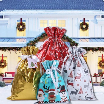 

Festivals Gift bag Drawstring Bags Christmas Present Wedding Decoration