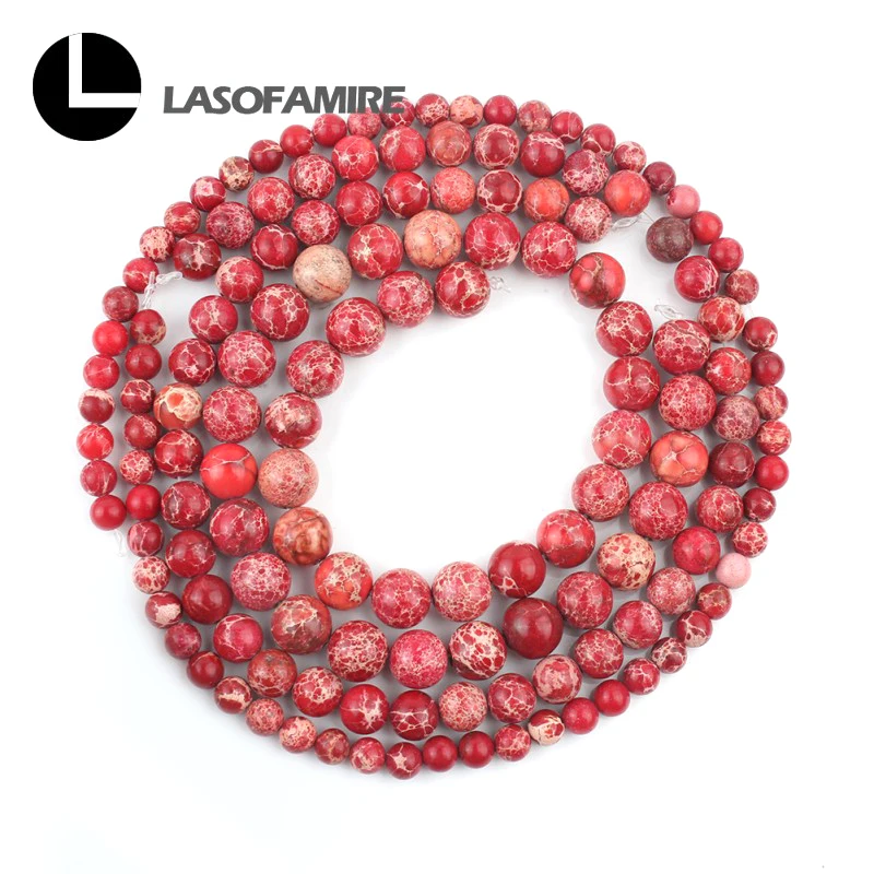 Красный морской осадочный Imperial яшмы натуральные камни круглые бусины для