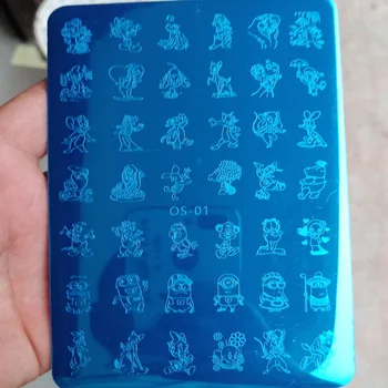 

XX 14X9.5cm Nail Stamping Image Plate Nail Art Template Stencil cartoon OS design nail art image plate Equipment Stamp Stamping