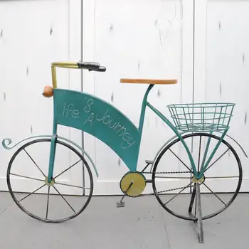 

Wrought Iron Do Old Blue Bike Flower Garden Landscape Garden Decorations Grocery Furnishing Articles