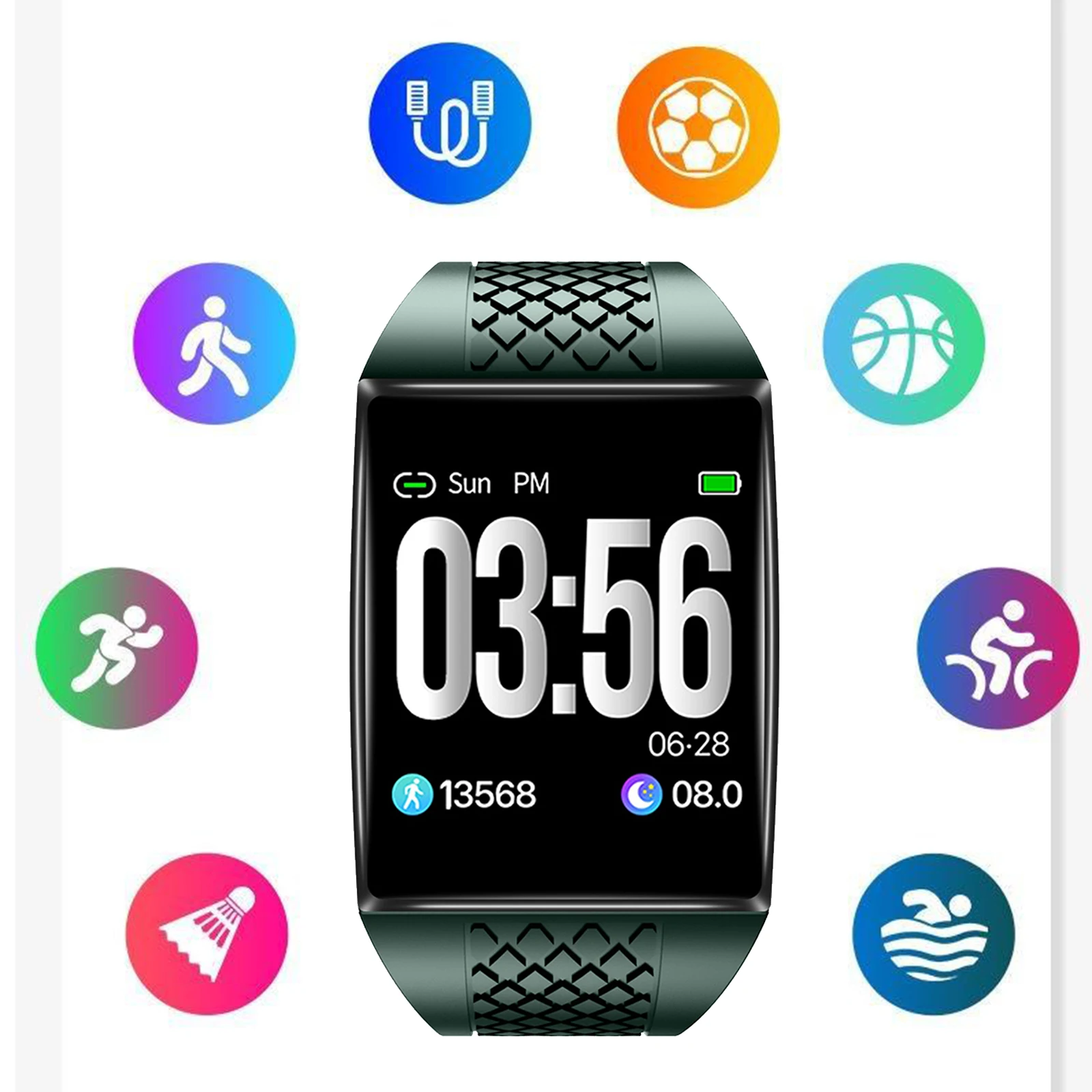 Smart Watch Fitness Tracker With Heart Rate Monitor/ Sleep Monitor IP68 Waterproof Men Women Sports Smartwatch