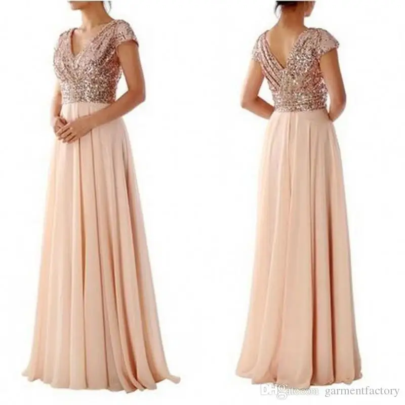 sequin top long dress