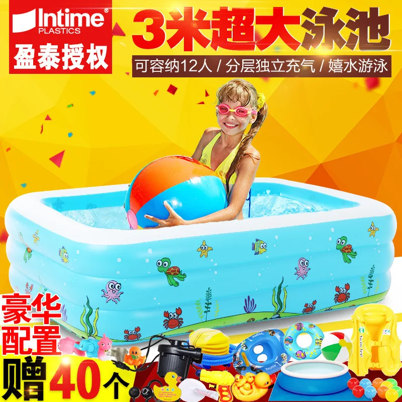 

Intime Outdoor Thick Inflatable Oceans Ball Pool Household Adult Paddling Pool Infants Children Inflatable Swimming Pool