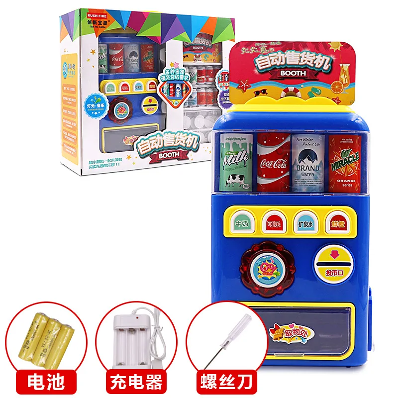 Douyin Hot Selling Beverage Vending Cash Register Play House Toys Coin Children Gift