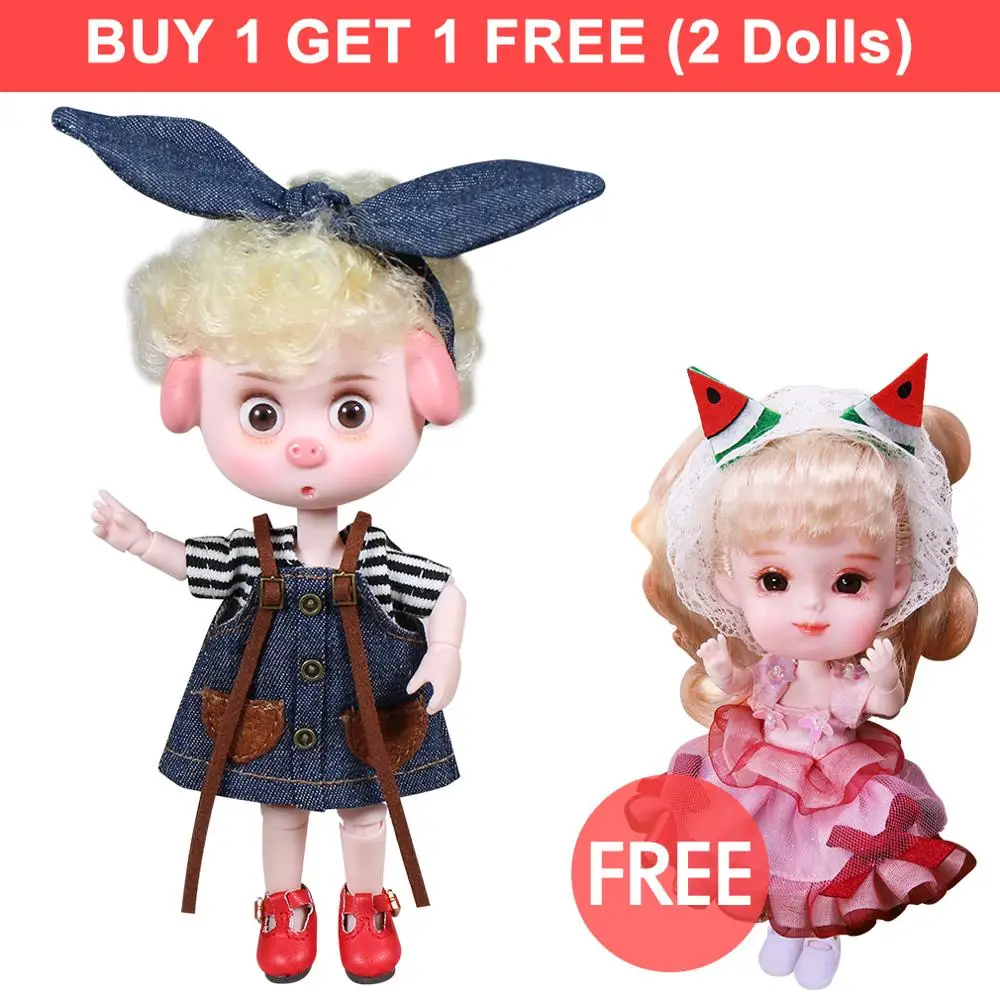 Dream Fairy 1/12 BJD doll 26 joint body ob11 mini doll with clothes shoes 14cm Cute children gift toy, name by DODO - Цвет: u