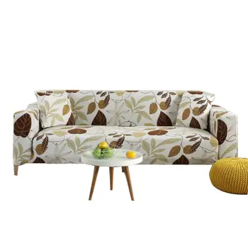 

Leaves Printed Sofa Cover Stretch Couch Cover Sofa Slipcovers Elastic Sofa Cover Nonslip Dustproof Couch Cover Home Accessories