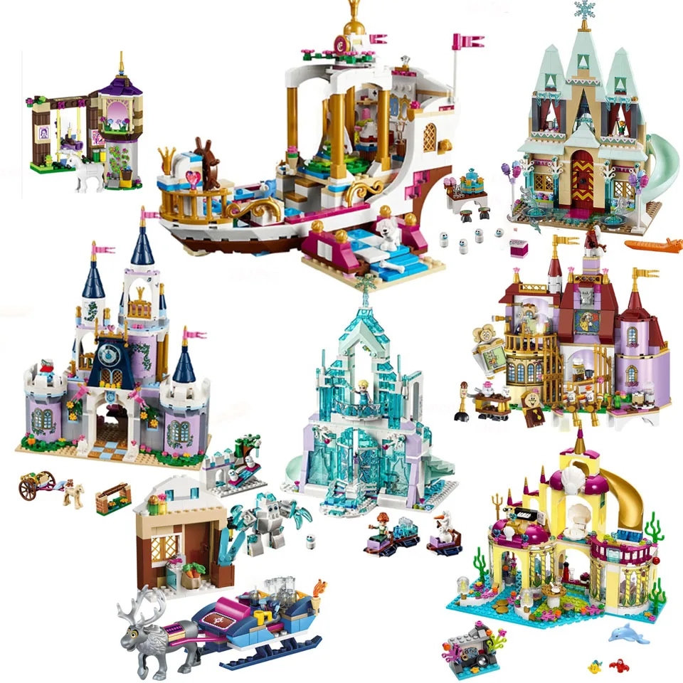 

NEW Bricks Compatible Legoinglys Girl Princess Disneye Princess Friend Series Building Blocks Model Toys for Children Girl Gift