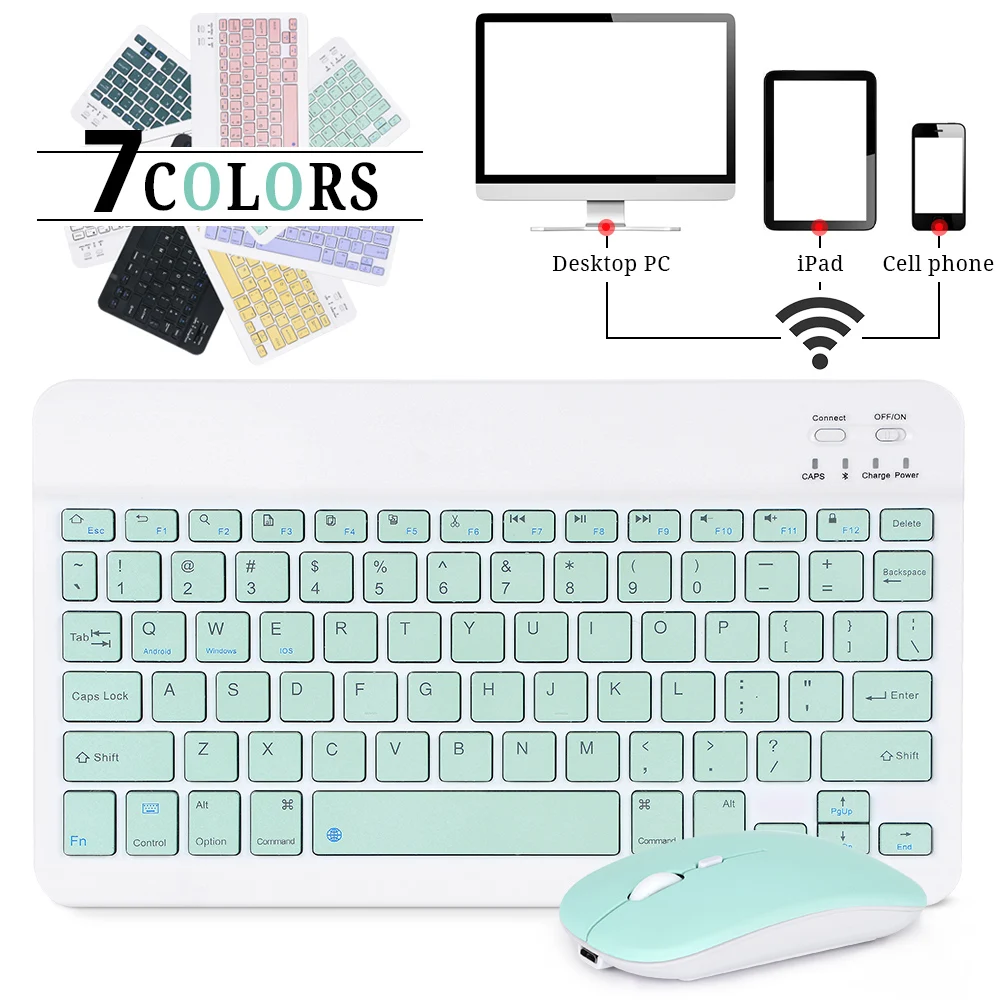 Bluetooth Keyboard Mouse Tablet Phone iPad Xiaomi Mini Android Samsung 