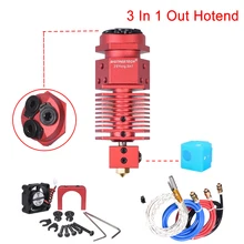 Bigtreetech 3 em 1 para fora hotend bowden extrusora impressora 3d peças três cores de comutação multi-cor 12/24 v j-cabeça filamento bico