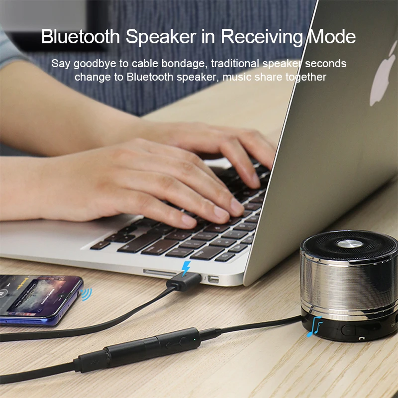 Hagibis Bluetooth 5.0 Transmitter Receiver 2-in-1 3.5mm Jack Audio Aptx Wireless Adapter AUX for TV Headphones PC Car Nintendo