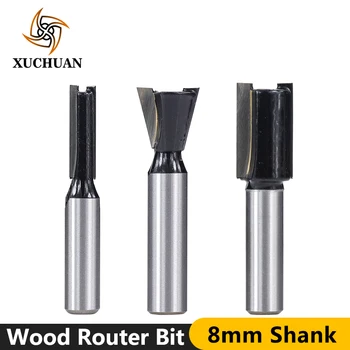 

Straight End Mill 8 Shank Router Cutter Bit Tungsten Carbide End Mill Steel Drill Bit Woodworking Milling Cutter Wood Router Bit