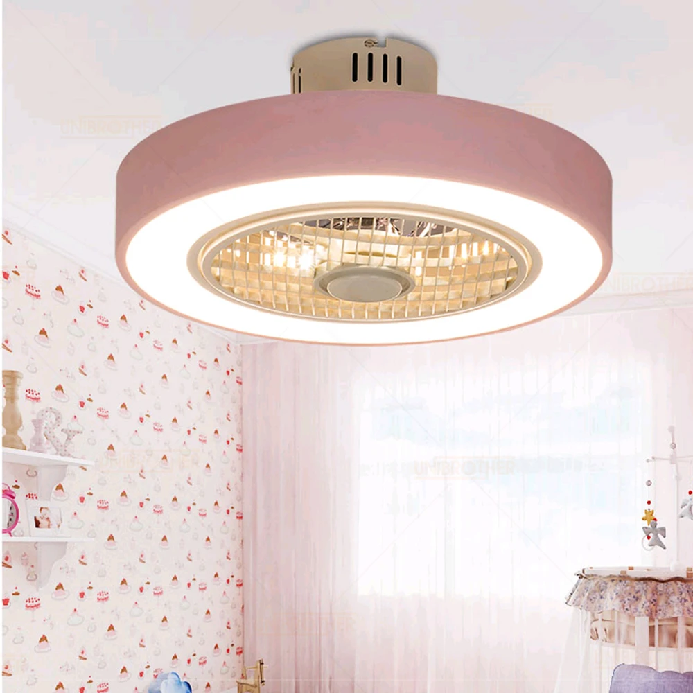 Умный потолочный вентилятор управления с сотовым телефоном Wi-Fi для дома decora 50-55 см потолочный вентилятор с освещением современного освещения круговой