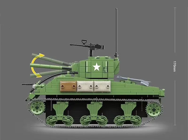 2019 солдаты Второй мировой войны бронированный автомобиль M4 Sherman модель танка