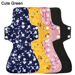 Serviette hygiénique réutilisable, coussinet menstruel réutilisable, imperméable, PUL, pour l'hygiène féminine, doublure en bambou et charbon de bois, lavable 