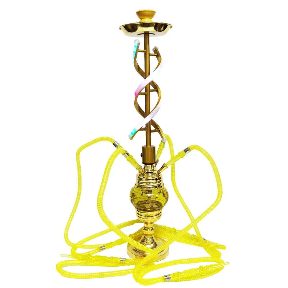 1pcs New Exquisite Arabian Hookah Set with LED Lights For four People